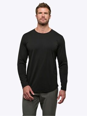 Cuts AO Curve Hem Long Sleeve Black Tee Pyca Pro XL Minimal Premium